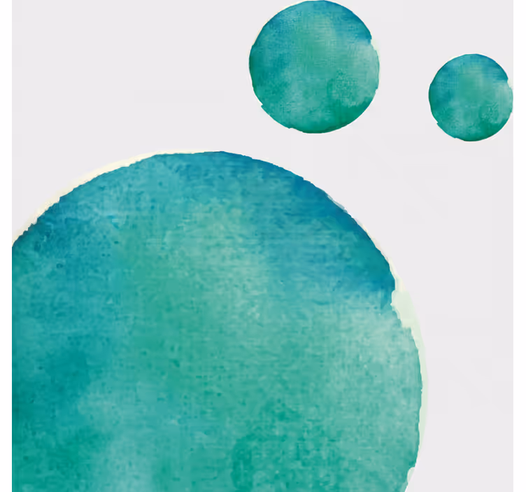 Akvarell aquamarinkék redőnyök nappali - TenStickers