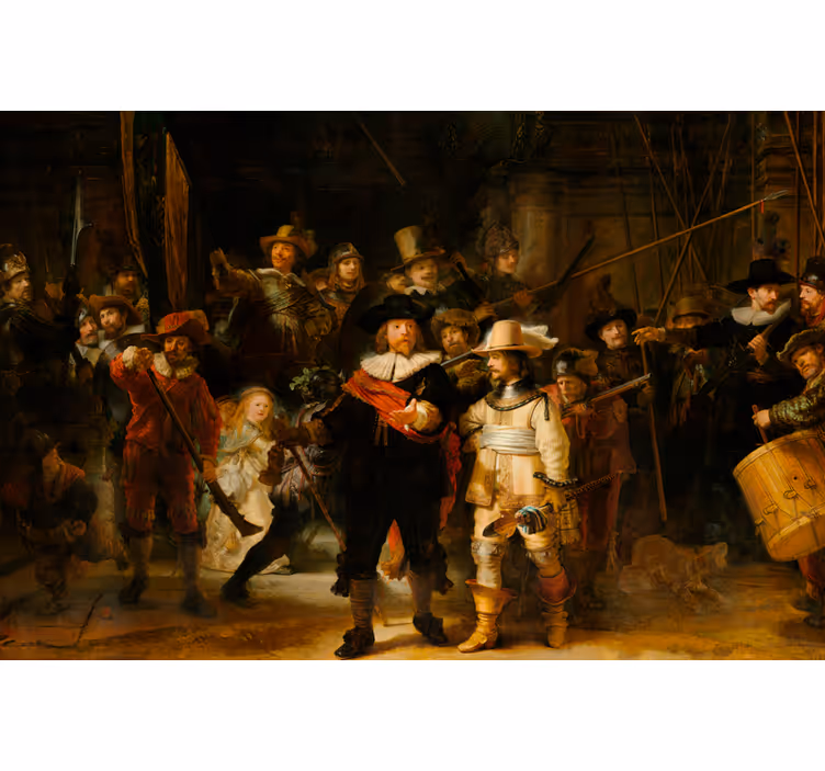 Rembrandt Éjjeli Őrsége redőnyök nappali - TenStickers