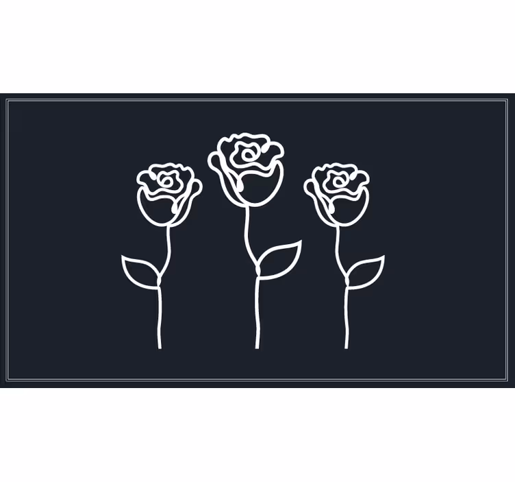 Minimalista rózsás illusztrációs redőnyök hálószoba - TenStickers