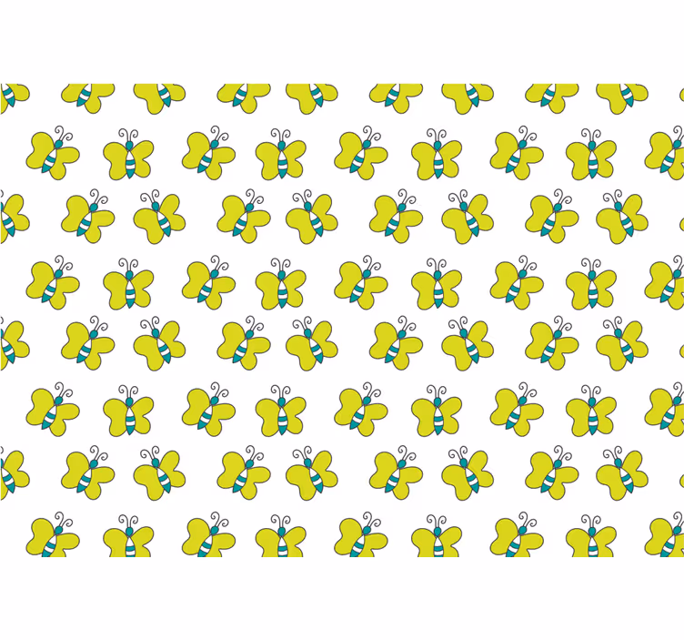 Zöld-fehér csíkos pillangó redőnyök hálószoba - TenStickers