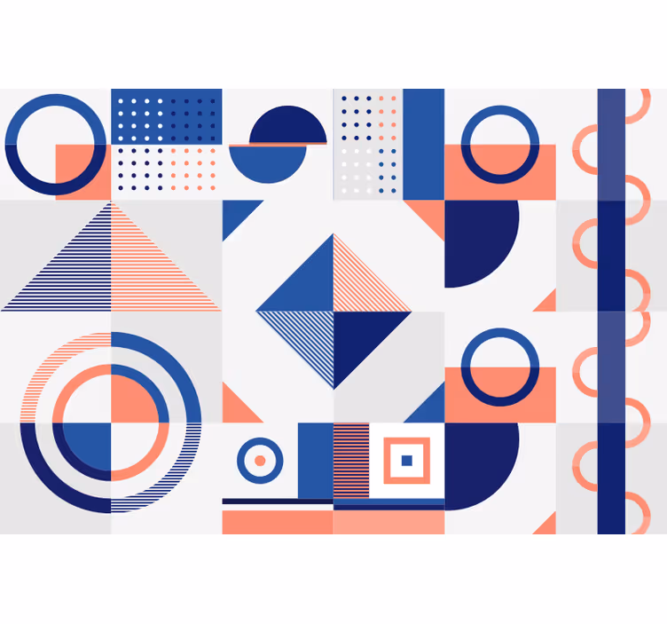 Skandináv geometrikus mintás redőnyök hálószoba - TenStickers