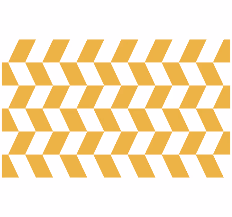 Geometrikus fehér és sárga mintás redőnyök hálószoba - TenStickers
