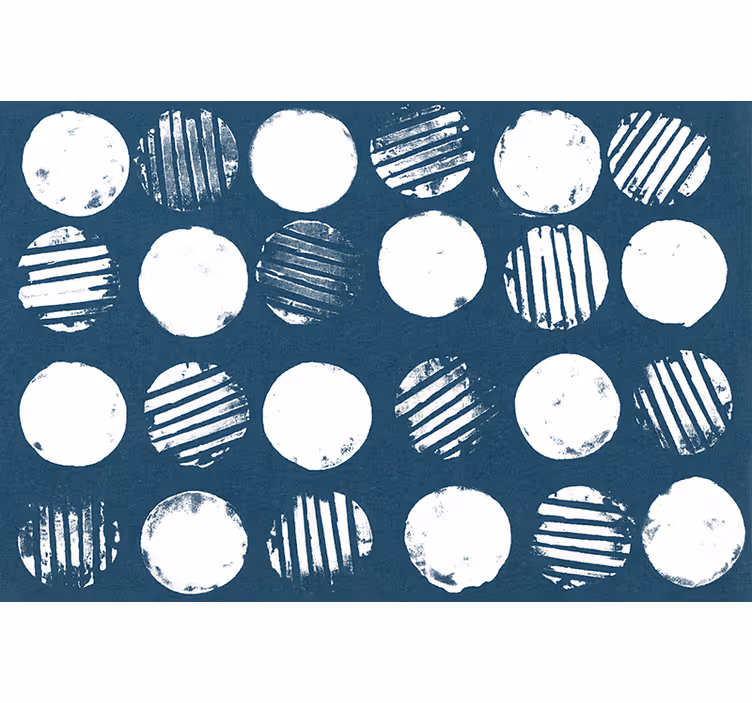 Fehér foltos kör nordic design redőnyök hálószoba - TenStickers