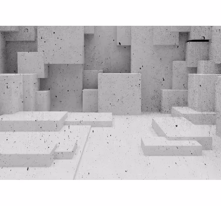 Fehér redőnyök 3d betonformákhoz - TenStickers
