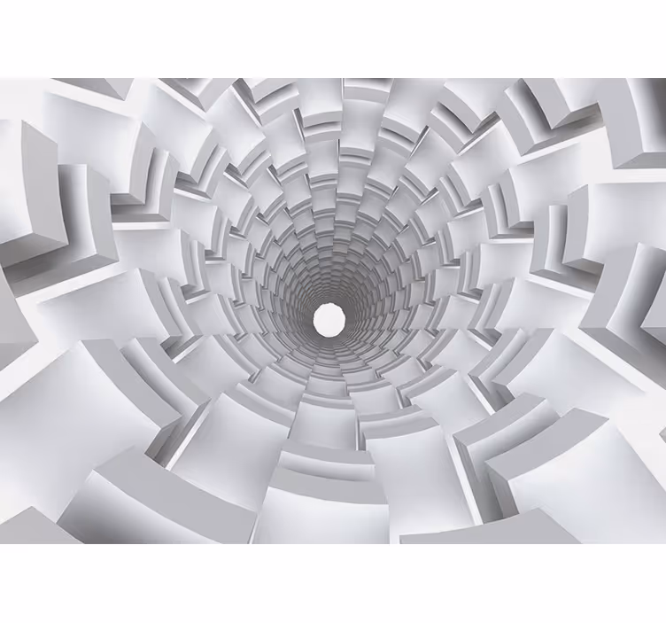Fehér redőnyök 3d papírhatás alagút - TenStickers