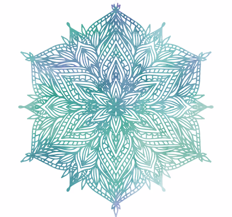 Türkiz mandala redőnyök hálószoba - TenStickers