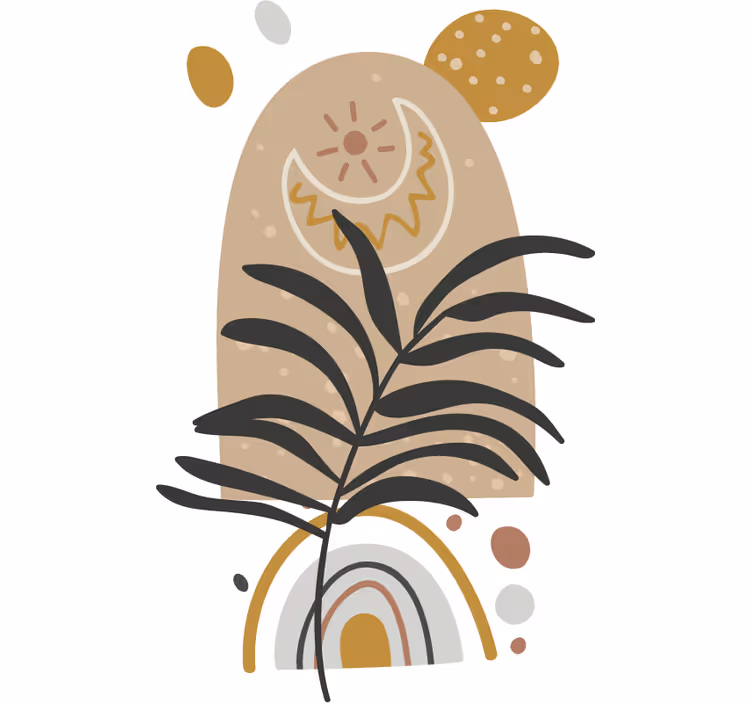 Boho stílusú növények redőnyök hálószoba - TenStickers
