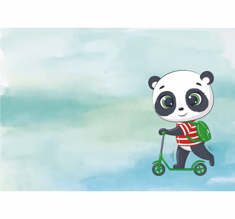 Panda olasz póló redőnyök gyerekeknek - TenStickers