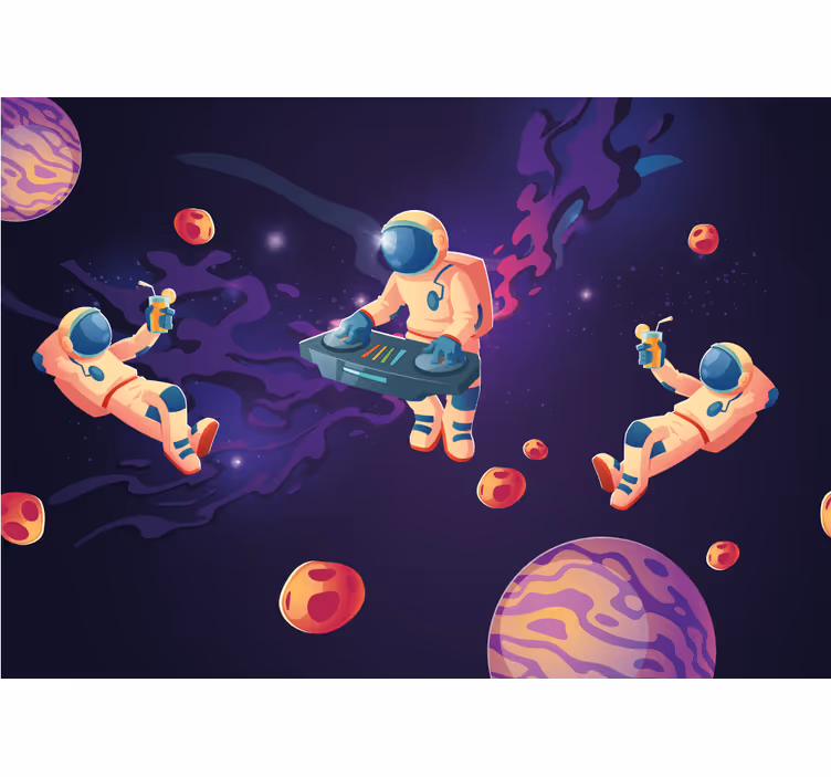 Űrhajós mesefigurák redőnyök gyerekeknek - TenStickers