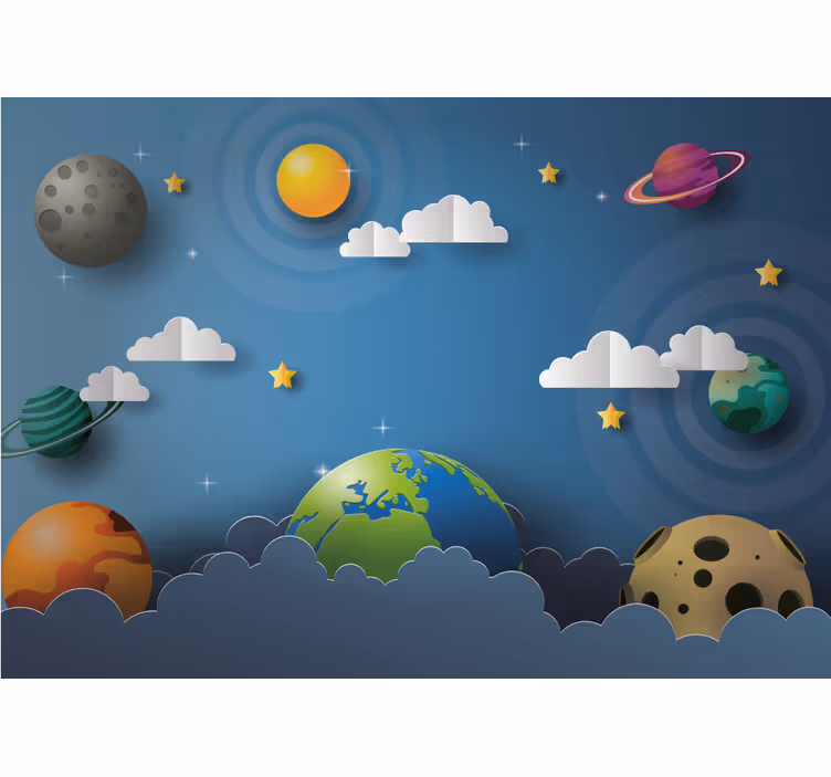 Mesebeli bolygók sorban - redőnyök gyerekeknek - TenStickers