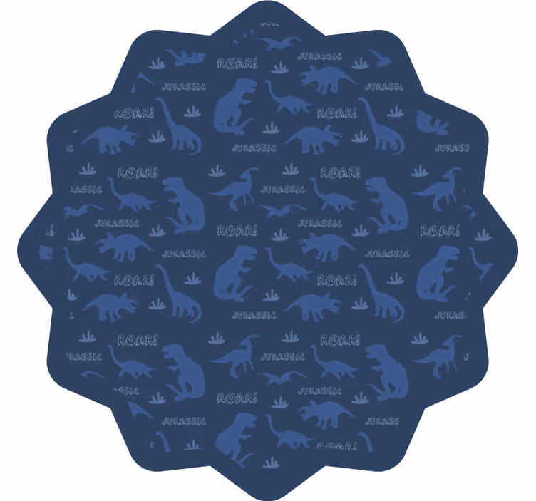 Gyerek redőnyök dínó sziluettekkel világoskék háttéren - TenStickers