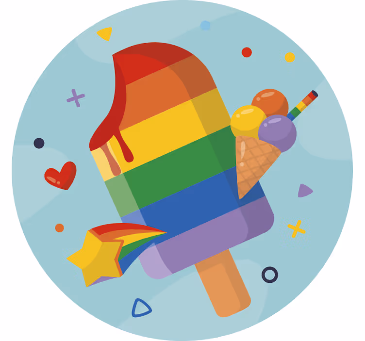 Jégkrém szivárvány redőnyök gyerekek - TenStickers