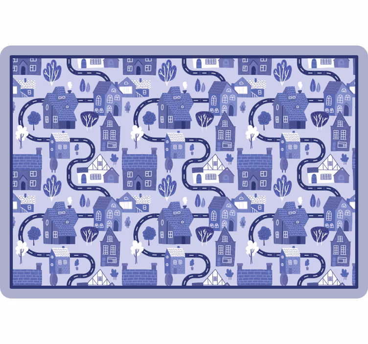 Nordikus kék falu redőnyök gyerekeknek - TenStickers