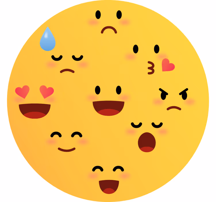 Emoji arcok redőnyök gyerekeknek - TenStickers