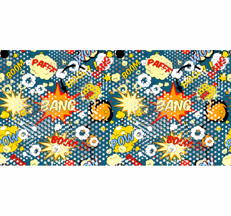 Képregény robbanás minta redőnyök gyerekek - TenStickers