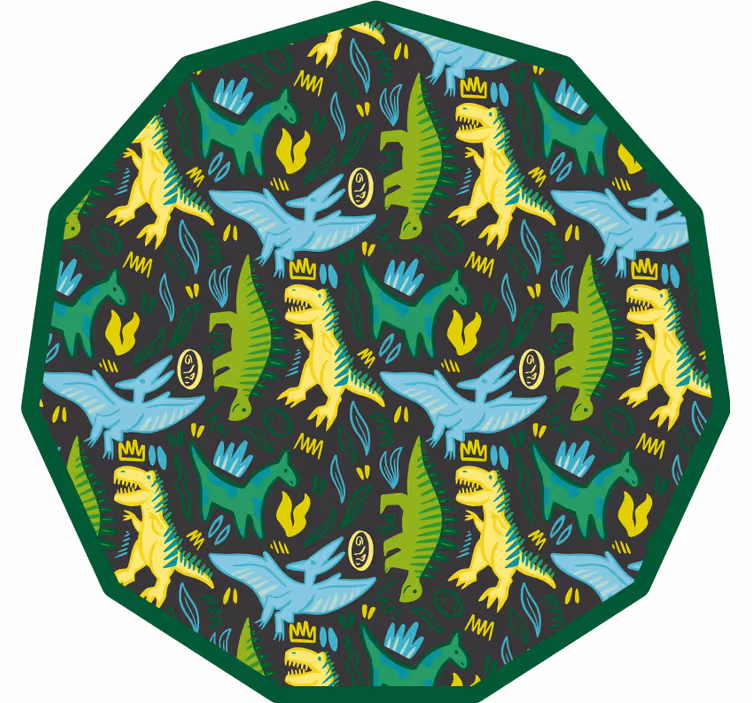 Gyerek redőnyök zöld dinoszaurusz mintával - TenStickers