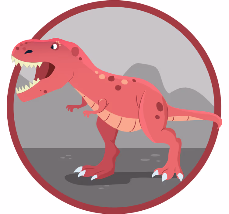 T-rex illusztráció gyerekeknek redőnyök - TenStickers
