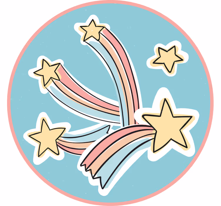 Shooting rainbow star redőnyök gyerekeknek - TenStickers