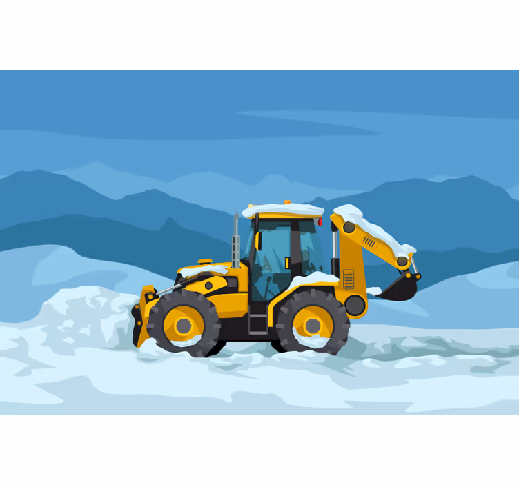 Valódi sárga traktor redőnyök gyerekeknek - TenStickers