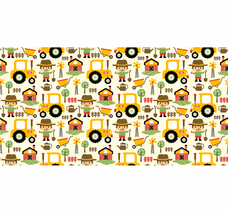 Színes traktor mintás redőnyök gyerekeknek - TenStickers