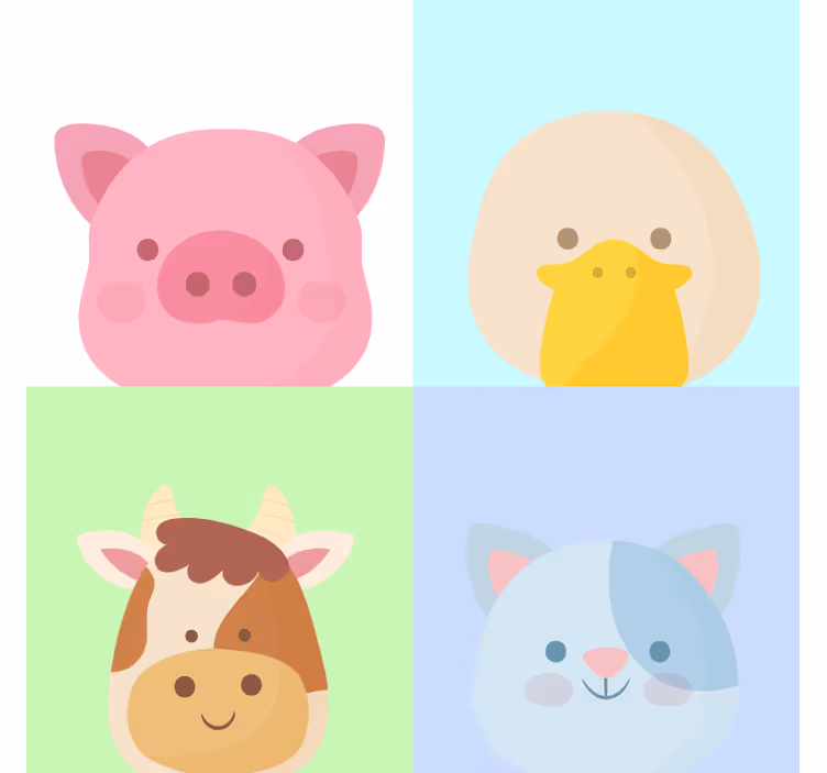 Cuki farm Állatok redőnyök gyerekeknek - TenStickers