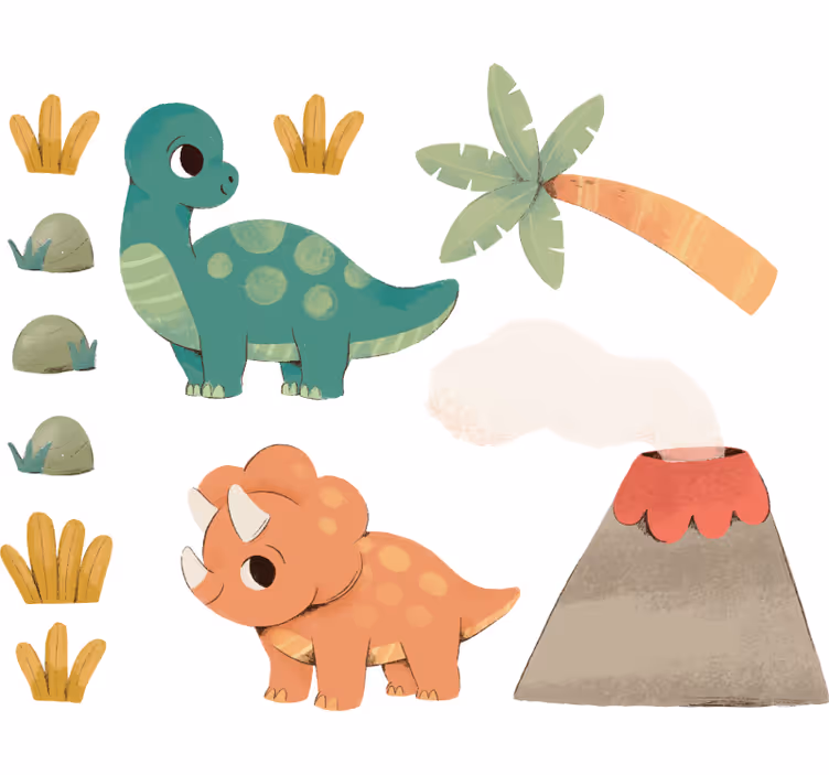 Gyerek redőnyök vícoloros dinoszauruszokkal - TenStickers