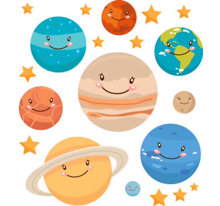 Gyerek redőnyök - naprendszer matricák - TenStickers