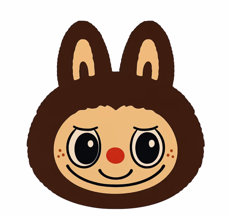 Barna labubu design redőnyök gyerekeknek - TenStickers