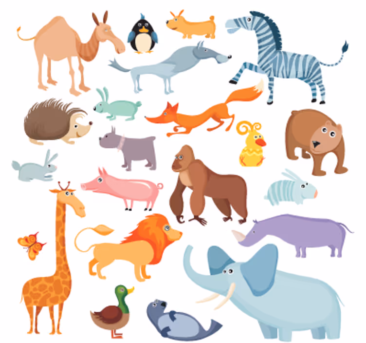 Gyerekredőnyök vadállatos matricákkal - TenStickers