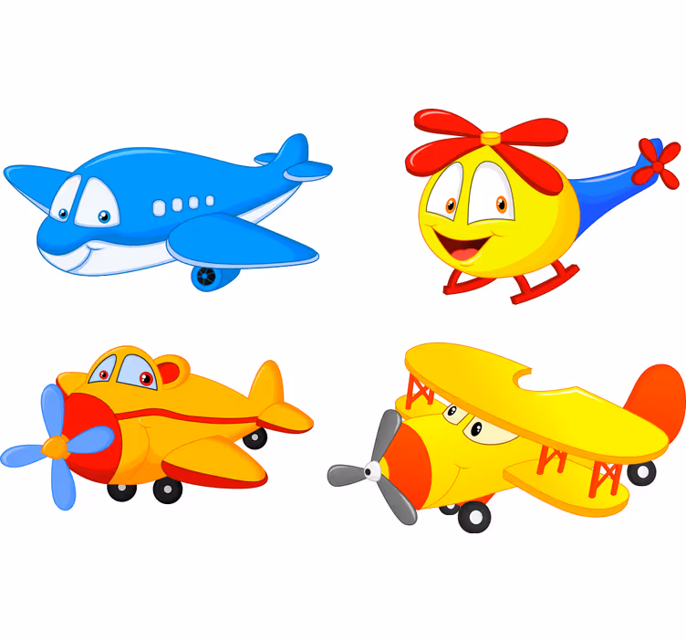 Arcfestéses repülők és helikopterek redőnyök gyerekeknek - TenStickers
