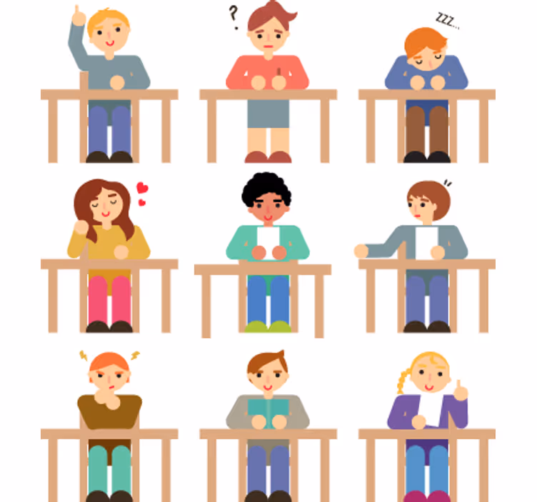 Gyerekredőnyök - diákok matricás gyűjteménye - TenStickers