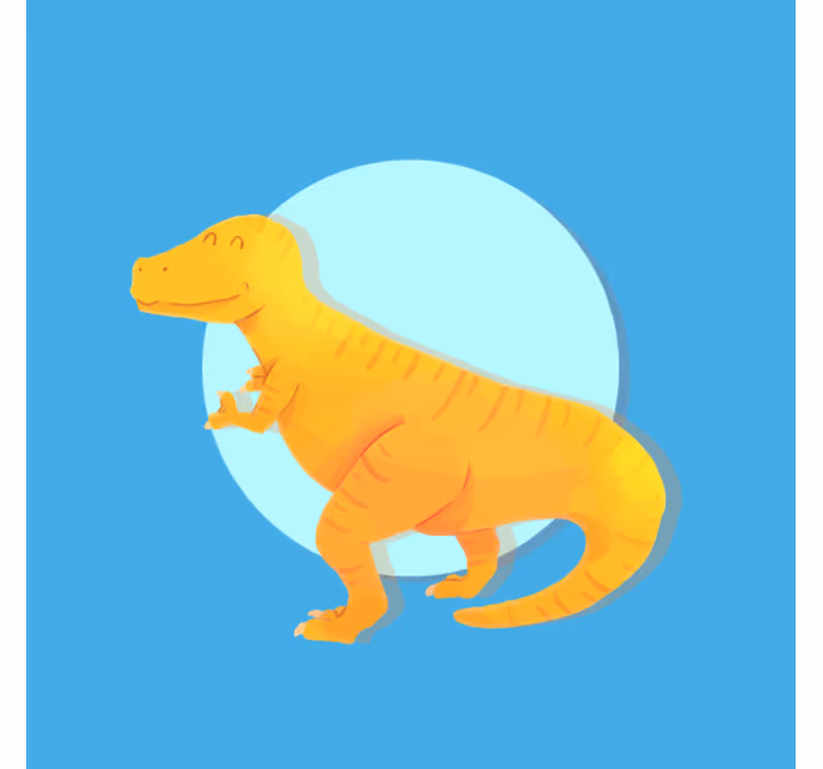 Gyerekredőnyök sárga t-rex dínóval - TenStickers