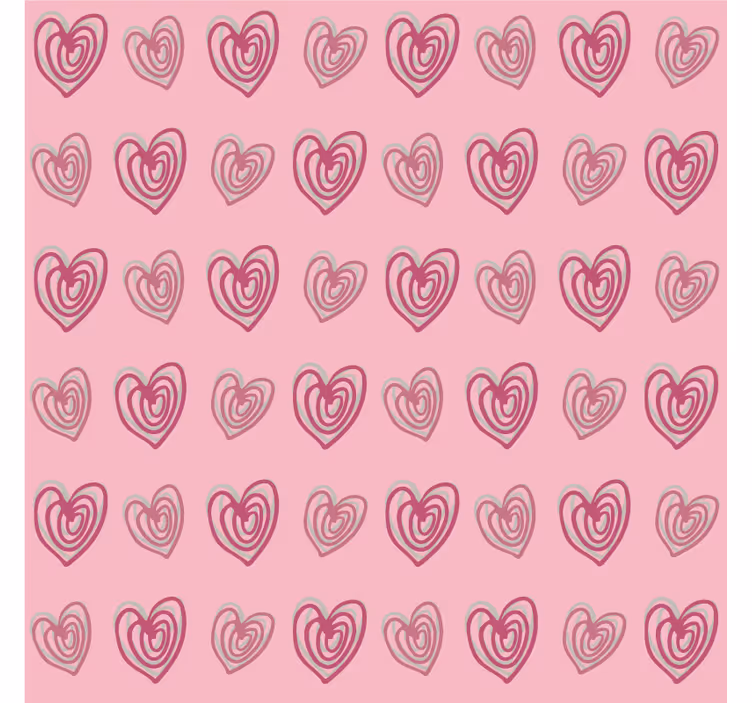 Gyerek redőnyök - rózsaszín szív mintás doodle - TenStickers