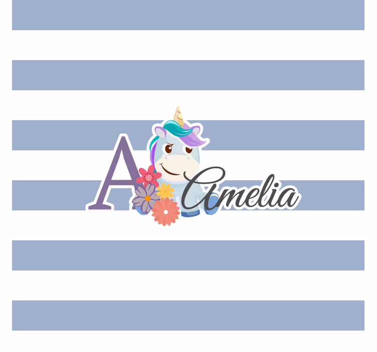 Aranyos állatok unikornissal névvel redőnyök gyerekek - TenStickers