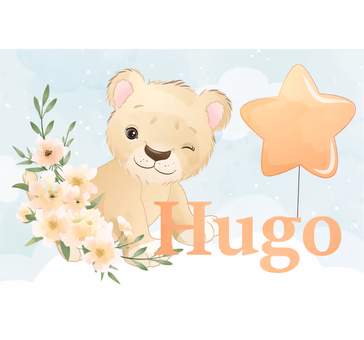 Cuki oroszlán névvel fiúknak - redőnyök gyerekek - TenStickers