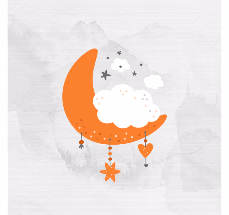 Minimalista hold és felhők redőnyök gyerekeknek - TenStickers
