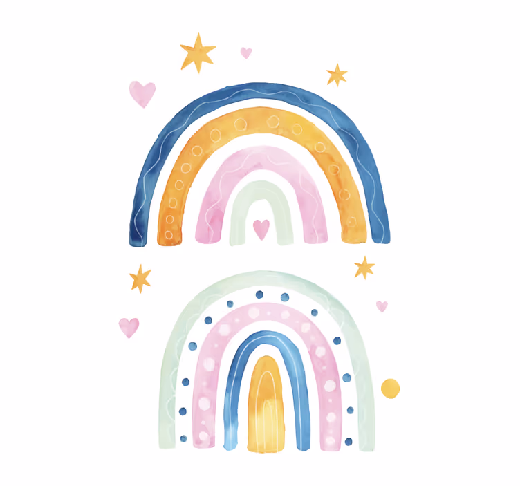Vízfesték szivárványok redőnyök gyerekeknek - TenStickers