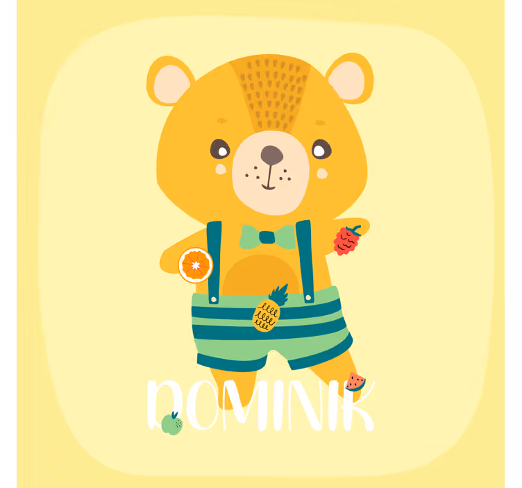 Gyerekredőnyök - személyre szabott maci - TenStickers