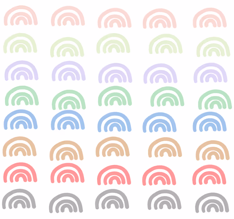 40 színes szivárvány redőnyök gyerekeknek - TenStickers