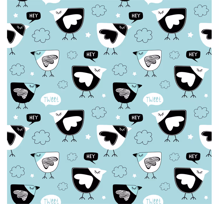 Fekete csirke minta redőnyök gyerekeknek - TenStickers