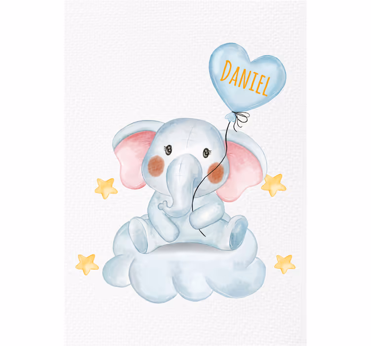 Aranyos elefánt léggömbbel redőnyök gyerekeknek - TenStickers