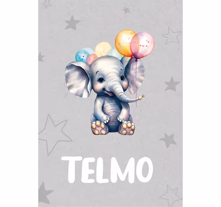 Gyerekredőny - léggömbös kis elefánt - TenStickers