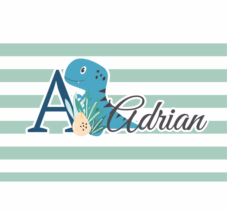 Aranyos állatok dínó névvel - redőnyök gyerekek - TenStickers