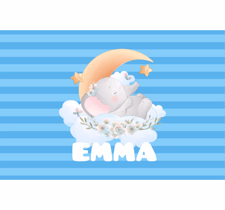 Aranyos állatok elefánt névvel redőnyök gyerekeknek - TenStickers