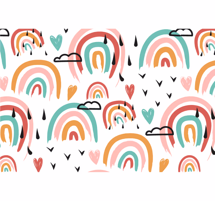 Vízcolor minimál stílusú szivárvány redőnyök gyerekek - TenStickers