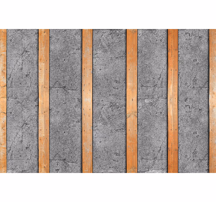Redőnyök konyha - fa deszkák betonon - TenStickers