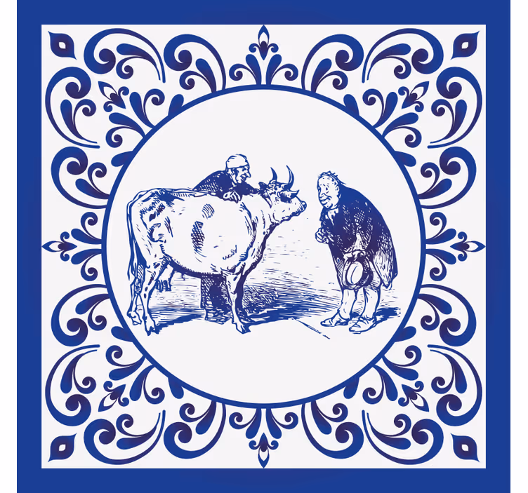 Férfiak és tehén redőnyök konyha - TenStickers