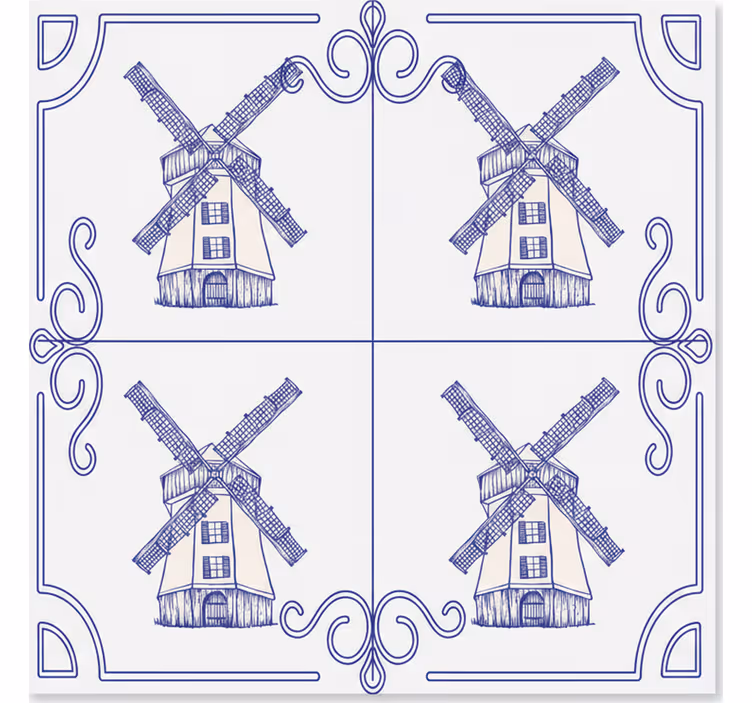 Négy malom dizájn - redőnyök konyha - TenStickers