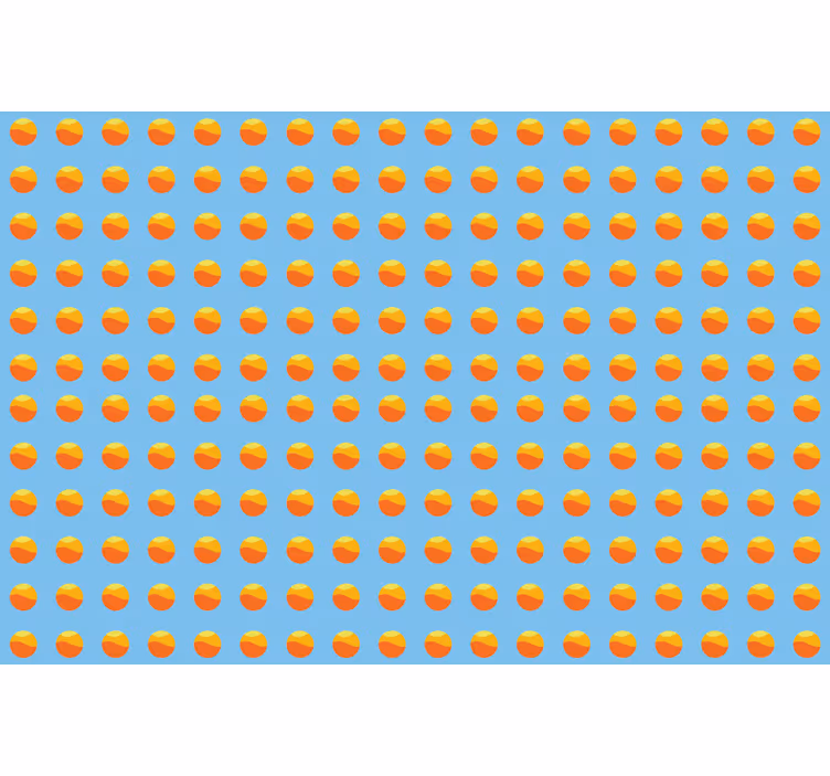 Kék redőnyök 70-es évek napmintával - TenStickers