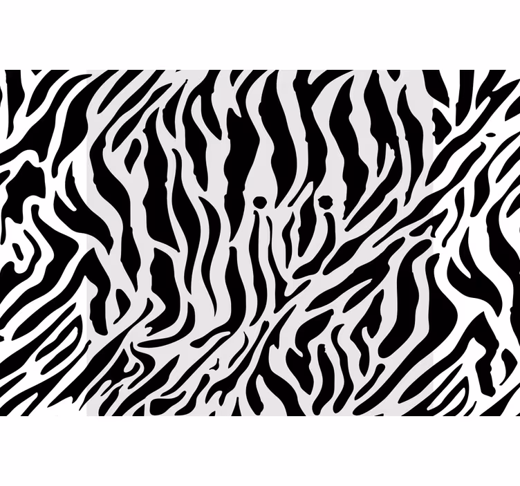 Zebra mintás redőnyök fekete - TenStickers